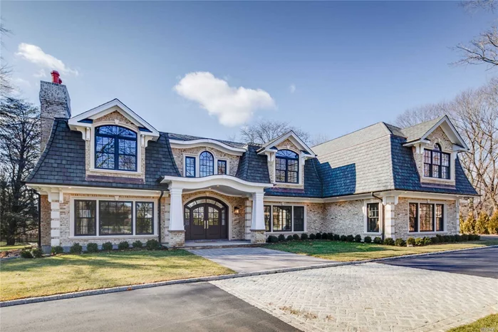 New Const. Arch. Mstrpiece. 7600 Sq Ft Brk Manor Home On Over 2 Park-Like Acres In Jericho Sd. Custom Mahogany Front Dr, 2 Story Ent Hall W/Dramatic Staircase. Great Rm W/20 Ft Ceilings, Designer Trim Mouldings, Panelings, & Stone Fp. Transitional & Chic Interior, Banquet-Sized Fdr, Gour Kit W/Custom Cab, Comm Grade Appl., Sep Brkfst Area Overlooking Pool, Cabana & Slate Patios. 6 Brs, 5.5 Designer Bths. Mbr Suite/Sitting Area, 2 W-I Closets & Designer Spa Bths.Audio Sys, Sec Cams. Nat. Gas