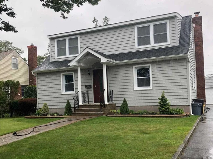 Must see! Completely Renovated, 4 Bedroom Cape/Colonial. New Floors, New Bathrooms, New EIK, Newly painted. New Roof, New Pavers. Hicksville School District, Easy access to LIRR and High Ways