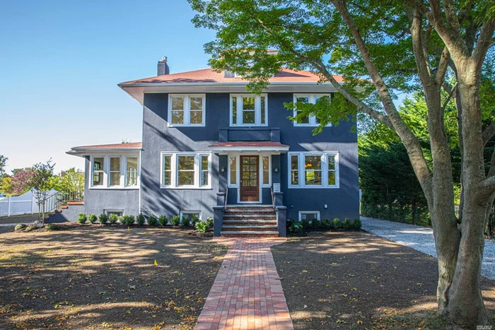Stunning 3 story fully renovated waterfront colonial in the heart of Bay Shore historic Bay District. 5 bdrm, 3 full bth, 2 half bth, wd flrs, 2 fp&rsquo;s, 1st flr gst suite with private entrance, mstr bdrm w/fp & deck overlooking private canal. Spectacular kit design, brand new blkhd w/5 boat slips, 2 car gar, new driveway & lndscp, cabana/pool house. Walking distance to many of Bay shore Zagat rated restaurants and ferries to fabulous Fire Island! **Possible income potential** -