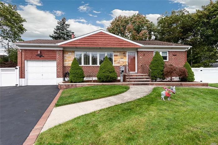 Charming 3 bedroom 1.5 bath ranch located on a quiet block in the heart of Syosset,  Amazing oversize yard, room for pool.    (Please see attached survey for property size). One car attached garage  Close to town and train station. A must see