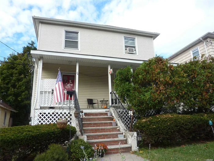 Attention investors! Legal 2-Family with month to month tenants for 10+ years. Updated boiler and hot water heater 8 years old. Roof and gutters 4 years old. Current rental income $2500/month without garage which rents for $200/month.