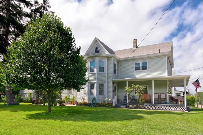 Classic Village Farmhouse, currently a 2-Family. 4 bed, 2 bath. Heart of West Dublin. Short Blocks to Downtown, Bay Beach, Transportation. Low Taxes.