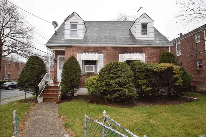 This beautiful Cape is situated on a 40 x 100 corner property in two family zoning. The first floor is presented with a spacious living room, kitchen, a full bathroom and two bedrooms. The second floor is equipped with the master bedroom. This house also has a semi-finished basement and a one car detached garage.