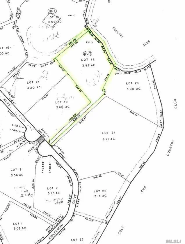 Never before offered lot carved from the Whitney/Vanderbilt estate in Jericho Schools. One of the highest points on Long Island abutting Gertrude Vanderbilt Whitney&rsquo;s artist&rsquo;s studio and adjacent to Old Westbury Country Club golf course. Lot 18 on &rsquo;Round Hill at Old Westbury&rsquo; Development Survey. Driveway access with adjacent Lot #20-Round Hill at Old Westbury: now 41 Applegreen Drive.