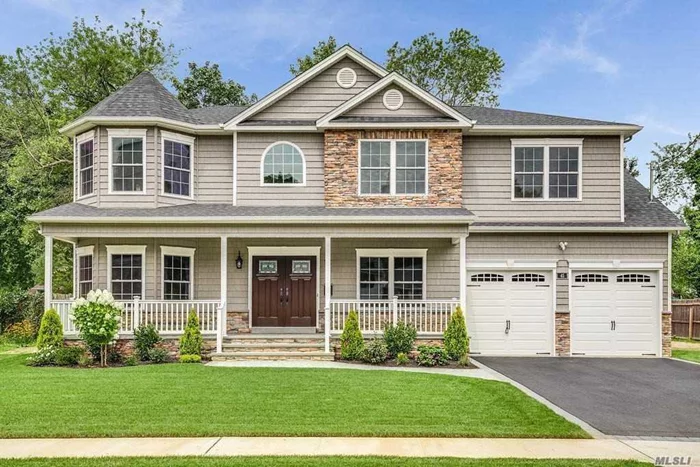 BRAND-NEW Custom Center-Hall Colonial 100% COMPLETED On sprawling property! *Photos Are Of ACTUAL Home by QUALITY builder Of 30+Yrs/400+Homes.* Prime/Private Yet Central Loc On Dead-End Block Filled W/Gorgeous Homes. 3400 Int SF Of Open Floor Plan (+F.Porch & Bsmt w/ O-S-E) Expertly Designed & Finished W/Utmost Quality Of Craftsmanship. FEATURES= Designer Baths & Eat-In-Kitchen W/Granite Ctops & Prof SS Appliances, Pella Wdws, Exquisite Trimwork, 1st Flr Bdrm/Office & Fbath, 2Car Gar, +MuchMore!