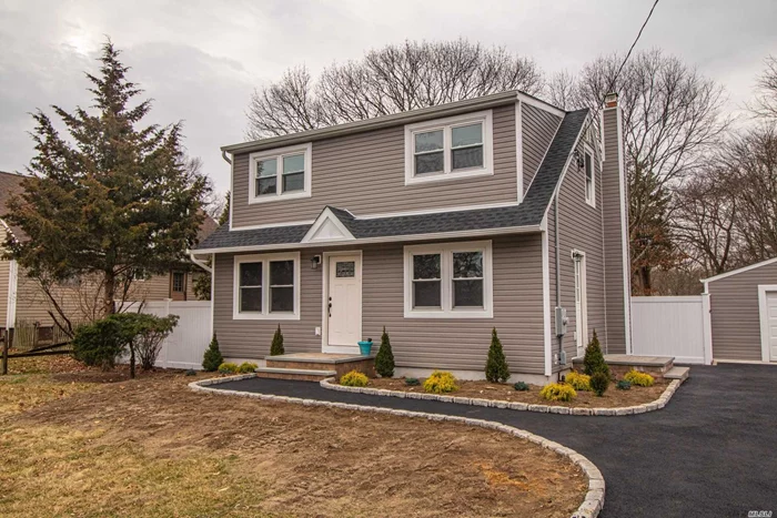 Brand new everything! Finished basement with over sized garage! New walkways, driveways, kitchen, floors, appliances, everything! West Islip Schools. Perfect backyard with beautiful pool for summer!