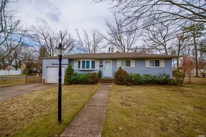 Three bedroom ranch ready to go. Eat-in-kitchen, living room& formal dining room. Full basement, one car attached garage and fully fenced corner property. Located in the Islip school district and close to all. Won&rsquo;t last!!