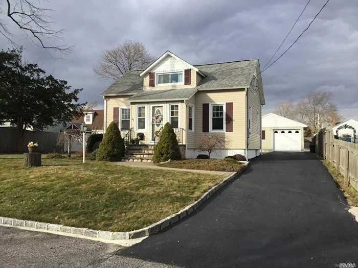 Adorable Cape!Stone-Bluestone Stoop w new Railing, Entry Foyer, Hardwood Floors, Updated Kitchen & Bath, New Windows, All Solid Raised panel Interior Doors, 2 pantries & 2 Closets in Master. Beautiful Landscaped yard- Patio w Roll Up Awning, 2 Car Det Garage. 200 Amp Electric w- Generator hook up. Mrs Clean lives here. Won&rsquo;t LAst!!!