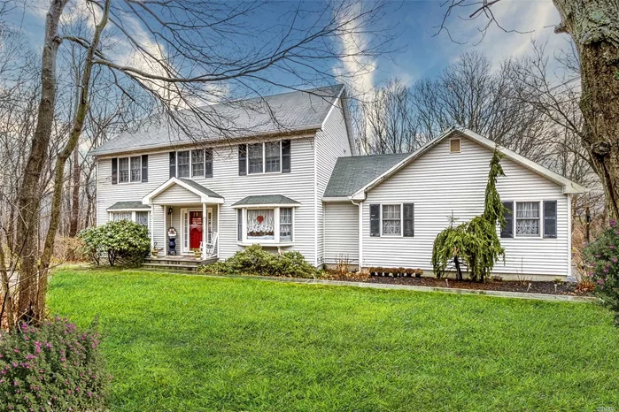 Lovely 4BR, 2.5 Bath 2500+sq.ft.Colonial Tucked Away in Desired Oak Hill Estates! EIK w/Oak Cabinets, Granite Counters, Stainless Steel Appls, & Ceramic Tile, Wet Bar to FDR, Den w/Woodburning Fplc, All Oversized Rooms, Wood Floors, French Doors, Hi Hats, Andersen Windows, Full Bsmt, 2 Car Garage, Upgrades Include: Heating Sys, HWH, CAC, 40-Year Roof, Leaders & Gutters; All Located on 1.07/Acre w/Semi-IGP w/Decking, Cobblestone-Lined Walkway & Stone Stoop, A Must See! Taxes Being Grieved