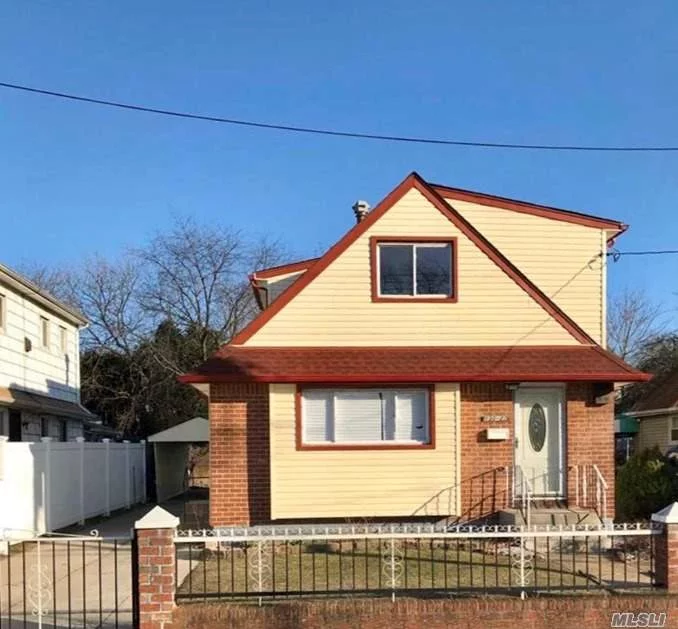 House Is Fully Renovated. New Roof, New Kitchen, New Bath, New Hardwood Floor, New Siding, private Driveway. Huge lot. Also Washer and dryer hook up for First floor in basement. LED lights