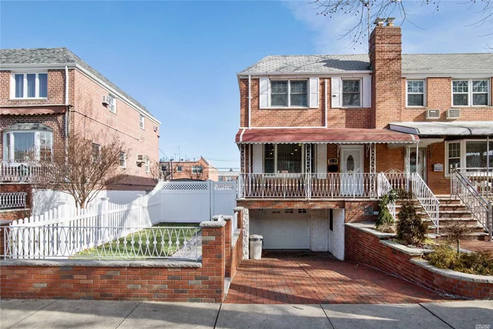Expansive turn key, Legal 2 family semi-detached brick being used as a 1 family. Large Lot 32.67 x 100, 6 rms, 3 bdrms, 2.5 bths, pvt driveway & 1 car garage in front, pvt yrd w/ semi in-ground pool & pavers, side yard included, fin bsmt, mod kitchen w/ granite & s/s, radiant heated floors, mod bathrooms, securIty camera system, Anderson windows, 4 yr old roof, ductless ac units.....Must See! https://www.dos.ny.gov/licensing/docs/FairHousingNotice_new.pdf