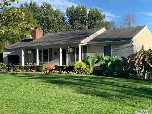 Charming Ranch on beautifully landscaped property. Living room with fireplace, Dining Room, Kitchen, 3 Bedrooms and 2 baths. Hardwood floors and Central Air. Covered rocking chair front porch and large rear Trex deck. Room for a pool. OPEN HOUSE SATURDAY 7/11/20 12 TO 2:00 BY APPOINTMENT