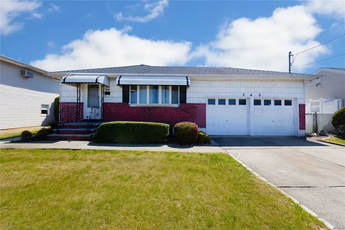 Spacious 2 bed 2 bath ranch house with an enclosed sunroom and in-ground sprinklers. There is a full finished basement with an outside entrance and a full bath with a cedar closet. This house has great potential with lots of opportunity to accommodate a large or extended family. Highly desirable Bethpage school district and nearby to the LIRR, shopping, and parks. For Virtual Tour please visit https://my.matterport.com/show/?m=mnDe7LGDEmh