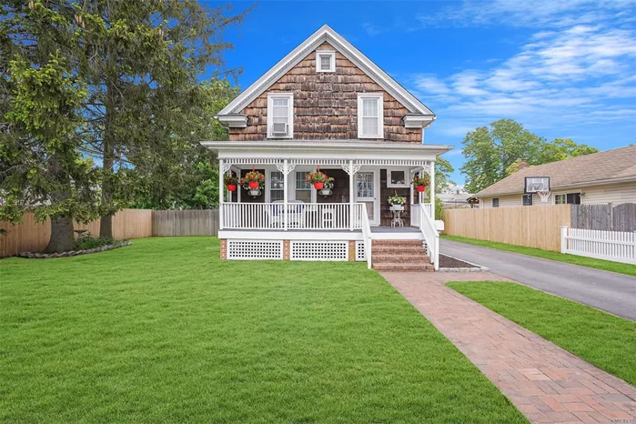 Absolute Beauty From The Minute You Enter This 1912 Colonial.Southern Facing Front Porch Is A Perfect Way To Start Your Day & Greet Your Guests. Oversized Eat in Kitchen with Center Island, Granite Counters & Gas Cooking. Custom Millwork Throughout Formal Living Rm & Formal Dining Rm. Skylights in Den, 1st Floor Bath & 2 Upstairs Bedrooms. Hardwood Floors Throughout. Kingsize Master with Private Bath. Need Storage?? The Cleanest Basement You&rsquo;ll Ever See PLUS Full Attic PLUS Detached Garage w/Loft. New Roof On Garage. Fully Fenced Yard w/5 Zone IGS. New Oil Tank. Low STAR Taxes $8009.83