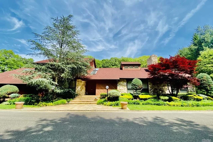 Located in the Inc. Village of Muttontown, down a beautiful, private, winding road you will find this stunning contemporary home. Circular driveway leads to a 3 car garage & property that is one-of-a-kind! Backing the Muttontown preserve, this home sits on almost 3 flat acres. Lg inground pool, deck with entry from the Great Room & Eat-in Kitchen. Beautiful entry foyer between the Formal LR and DR. Master Suite w/ dressing Room, 4 add&rsquo;l BR, 3.5 baths, Home Office w/ Fireplace, Billiard Rm. & so much more to love about this home! Endless possibilities to make it a full-time home or weekend retreat!