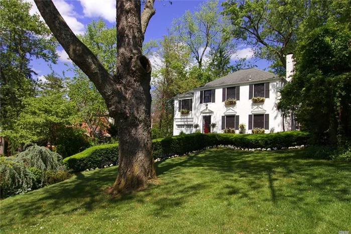 This lovely four bedroom, 2.5 Bath Colonial in South Strathmore sits proudly on approximately 1/4 acre. Sunny as can be with gleaming hardwood floors thru-out. Formal Dining Room with French doors that open to a patio & beautiful two tiered backyard. The Kitchen flows into an eating area & Family Room with high ceilings. Gas Heating, Central air on 2nd level, close to all. Garage Plus two car wide Driveway.  Munsey Park elementary, Manhasset SD #6