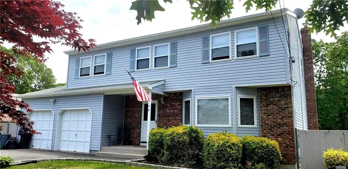 Well Maintained 4 Bedroom Colonial on a Half Acre located North of Sunrise Highway. Nicely Updated Kitchen with Granite Counter tops and Stainless Appliances and a Formal Dining Room. This Spacious Home also has a 2 Car Garage and a Basement. There is a 20x40 In The Ground Pool and a Large Backyard for Summer fun!