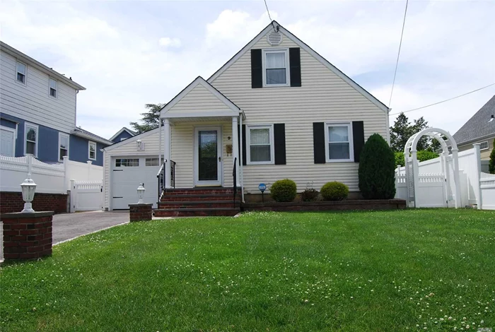 A well maintained 3 bedroom, 2 bath Cape with Living Room, Dining Room, Kitchen, big closets, finished basement with Den, Laundry Room, 1/2 garage, Storage, Fenced in Yard and inground sprinklers.