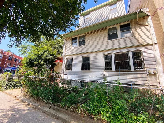 2 family corner property Located In The Heart Of Elmhurst. Zoning R6B C1-3  Build up to 5700 Sqft 8 Unit Condos. First Floor And Basement Can Be commercial. Minutes To Bus Q58, Q59, M, R Train And Queens Blvd. Close To All.