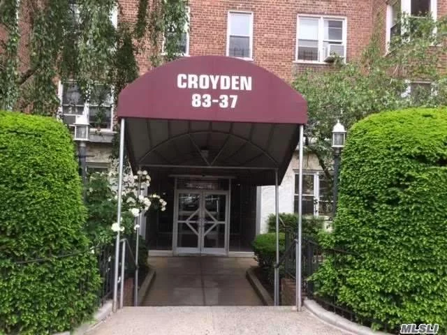 Excellent location---Minutes walking distance to the subway and Queens Center Shopping Mall. Unit Well kept. High floor corner unit. Large sized Jr. 4. Priced to sell. Well maintained building. Unit with Plenty of windows and closet space. Upgraded kitchen and bath. Hardwood floor. Info for ref only. Verify on own before purchase. Board approval needed. No flip tax.