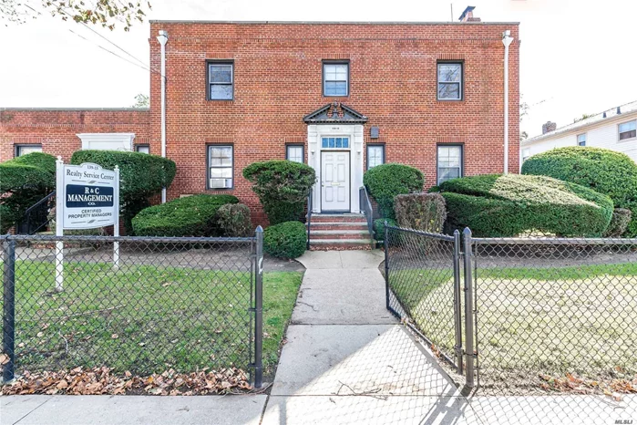 This one of a kind custom built mixed use property was originally built for a medical practice with a 3-bedrooms, 2 full Baths residential apartment on the 2nd Floor. Now being used as a 100% management office. Will be delivered vacant at closing. Perfect for a medical practice, Office Use, Group Home, Dental office. Building is 100% Brick. 2 car Garage, Manicured Garden. Floors Plans Available. Lot Size 100 x 100.