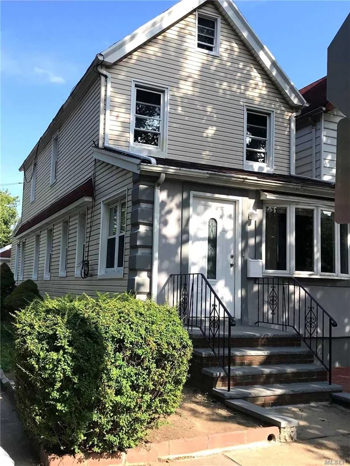 Detached renovated single family house located at a quiet treeline street on a corner lot. The house has four levels. lower level(Basement- Kids playroom, Home office, 1 full bath). Ground Level ( Living room, formal Dinning room, Eat-in Kitchen with brand new appliances ) and half bath. 2nd Level (3 Bedrooms and 1 full Bath) . 3rd Level ( finished walk up Attic with plenty of storage space) . Private backyard is perfect for BBQ and family gathering. Bonus Room - 200 sqft Workout room with GYM floor tiles, LED ceiling light and a mirror set up . Zoned for PS 144. Four express bus lines to midtown Manhattan are within 5 minutes walking distance. local Train EFRM and LIRR on 71st Ave . Austin Street Shops & Restaurants .