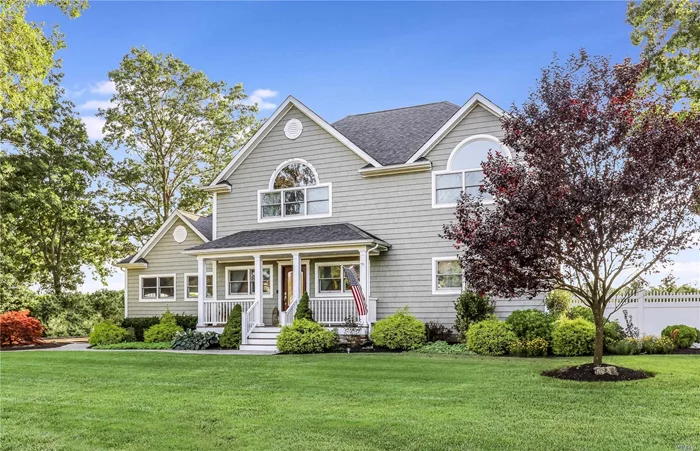 Fully renovated colonial backing up to sod farm with stunning sunsets. Hardwood maple flooring throughout home. Central AC & whole house humidifier. Gas fireplace surrounded in cultured stone. Granite counters in kitchen with marble backsplash, double oven, and center island with seating. Finished Basement has mini splits for heat & AC and includes a full size egress window. Office in basement can be 4th bedroom if needed. Master bedroom features a tray ceiling & chandelier. Master bath has marble tiling, glass enclosed shower and heated flooring. Additional 2 full bathrooms as well. Professional landscaped 1/3 acre property featuring mature bushes and trees, 900sf Techobloc paver patio and fire pit, 9-zone sprinkler system and cobblestone border driveway and walkway. 200 amp Electric with sub-panel, 400 series andersen windows throughout. Garage and second story was added in 2011 along with full house renovation. Miller Place Schools!