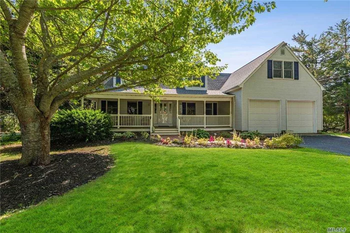 Located in the Southold Beach park district neighborhood, this immaculate colonial is ready for summer, with its grand pool and patio in a private setting. The open large chefs kitchen is turn key for entertaining. Home includes formal dining room, den, family room with fire place, master bedroom with bathroom, 2 additional bedrooms, a bonus room and a HOME OFFICE. Boat ramp is just steps away to launch your water craft,  Enjoy this home forever!