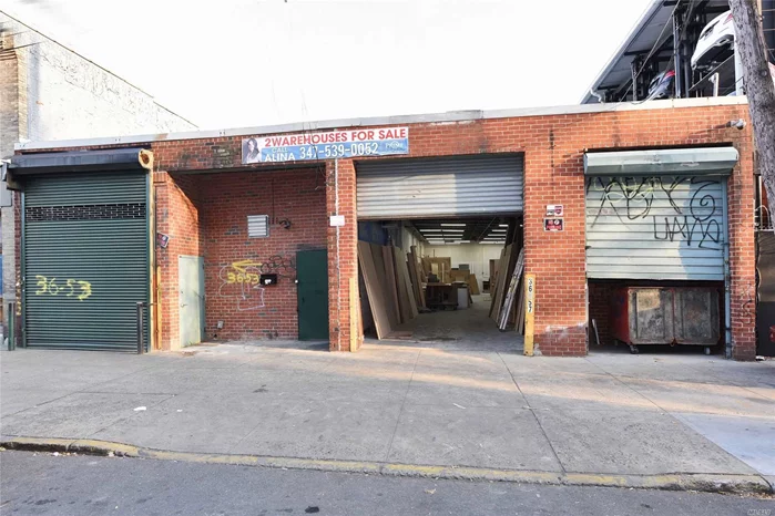 ***MOTIVATED Seller PRICE ADJUSTED $1, 000, 000**** Two Warehouses 5, 000 Square Feet in the heart of Long Island City/ Astoria!! Excellent Location, Brick Exterior, M1-1 Zoning, Two Loading Docks, 14 Feet Ceiling Height, Office Space/ Industrial Use. Each Building is 25x100 can be used separately or together. Electricity is 200 Amperage!! Excellent Condition!