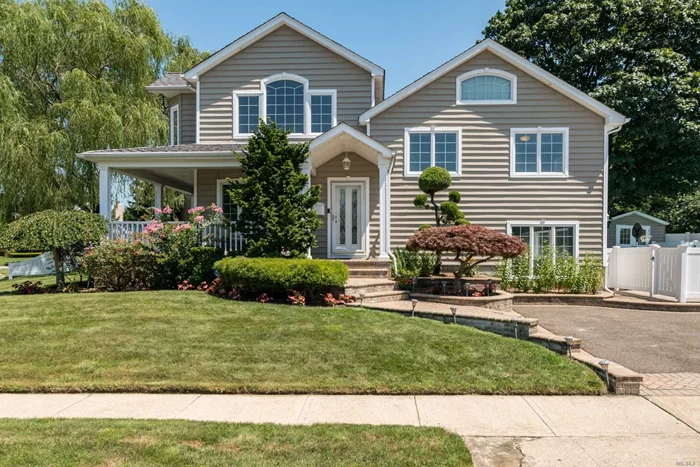 Welcome home to this updated and expanded one of a kind split level home in Plainedge schools. This 3 bedroom 4 full bath spilt features many updates like a expanded master bedroom suite, inground pool with solar water heater, wrap around porch and so much more. Once a legal mother/daughter can easily be converted back. This house has endless space with sundrenched windows which includes a heated sunroom off back of the house that flows to backyard. Updated gas boiler and indirect hot water heater, central air conditioning, inground sprinklers. Full finished basement with outside entrance. Two bedrooms currently combined and can easily turned back to a 4 bedroom home. This grand home sits tall on a quiet block and is ready for you to move right in.