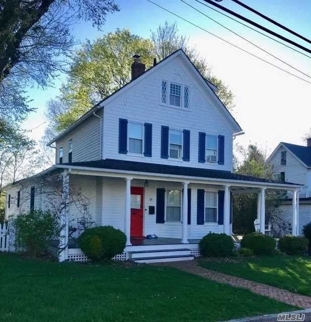 3 Bedroom, 2 bath Colonial in the heart of Huntington Village! Close proximity to entertainment, restaurants, shopping, beaches/boating, transportation, Heckscher Park, and much more. Fenced in backyard, wrap-around porch. 3rd finished 3rd-floor attic space. Great for entertaining /media room. Must see...