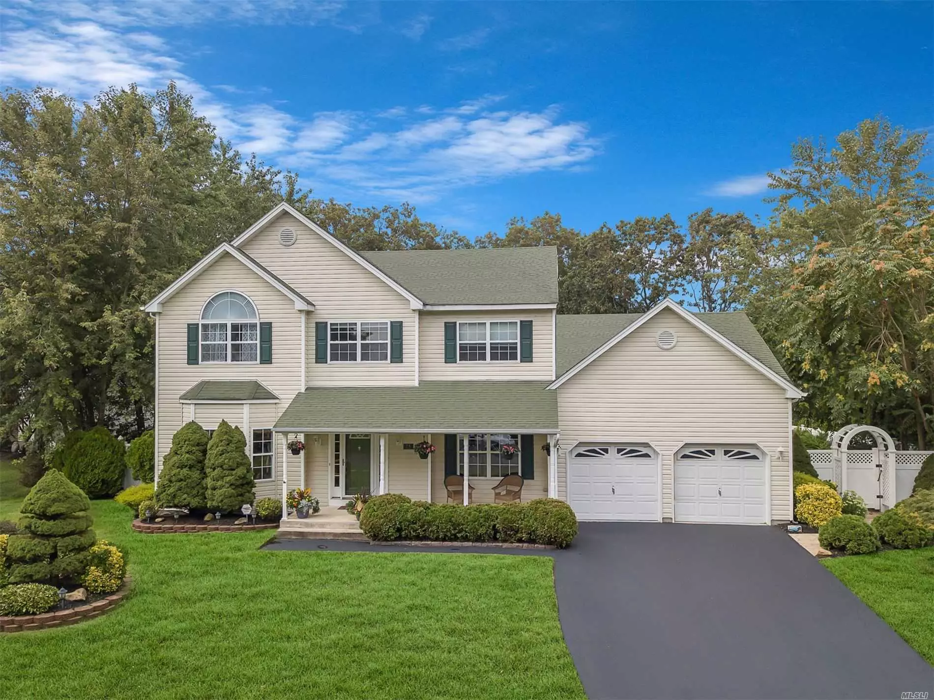 Magnificent newly built colonial with beautiful front porch located mid block with resort style backyard featuring an In ground saltwater heated pool with custom stamped concrete and a large 650 square-foot trex deck great for entertaining. This home has an incredible open floor plan, 9 foot ceilings, hardwood & ceramic tile floors, custom molding, LED lighting, Fm Liv Rm, Beautiful kitchen w/white cabinets, quartz countertop, stainless steel sink, Subway tile back splash, stainless steel appliances, lots of cabinet and counter space, mudroom w/front loading washer and dryer, possible fifth bedroom / home office with separate entrance. Enormous master bedroom with vaulted ceilings, walk-in closet, master bath with double vanity, 2 skylights, glass shower and soaking tub, 3 additional large bedrooms. 1300 square-foot unfinished basement with outside entrance, loop lock cover for pool & Child safety fence, 8x12 shed, custom cordless window treatments, full house air purification system