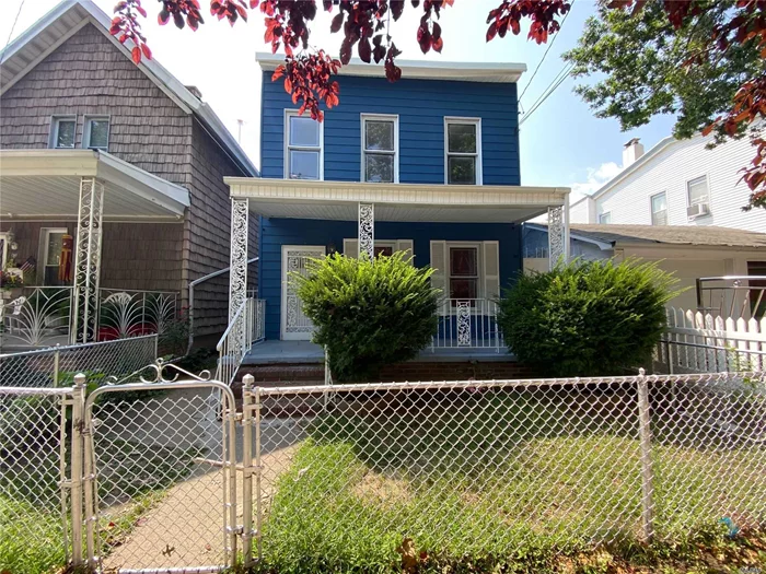 Great opportunity for the right family in the Cypress hill area of Brooklyn. If you are looking for space and privacy and still want to feel close to the city area look no further as this property has a Lot size of 25x150!! 4 bedrooms, 2.5 baths, Living room with a fireplace, Dinning room, kitchen with a great view of the tremendous backyard which includes an above ground pool, and with a nice basement. The property has potential to be extended and raised with current zoning and with a bit of TLC can be a great home for you to enjoy for many years...Come check it!