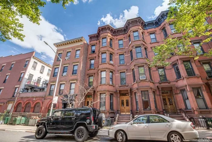 Location, location, location...prime street in the heart of the Greenpoint section of Brooklyn. Townhouse with Landmark status features 16&rsquo; ceilings. two-bedroom 1 full bath unit, with bonus nursery/home office.