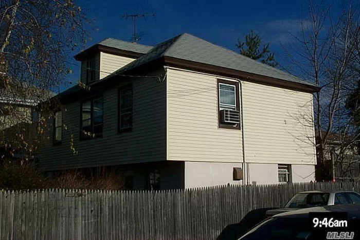 house has 2 units 1 bed 1 bath apartment on the first floor current tenant pays $1, 500 and pay electric and not heat  2 bed 1 bath apartment on the 2nd floor  current tenant pay $1, 700  and pay electric and not heat nice large side yard There is no representation as to the co