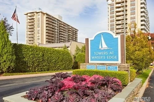 Move right into this excellent one-bedroom mid-sized Waterview rental in the Towers at Waters Edge - Americana Co-op. The unit has an updated kitchen, a recently renovated bathroom, and a terrace with an amazing water view.