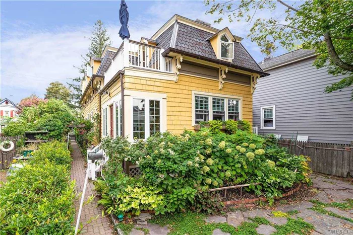 Unique Opportunity to Own this Fully Renovated Victorian Charmer in the Heart of Sea Cliff Village! This Amazing 3 Bed / 2.5 Bath Beauty has Every Amenity Imaginable, Including Custom Hardwood Floors, High Ceilings, New Baths, New Custom Kitchen, En Suite Mstr Bdrm w/ Walk-In Closet, Skylight & Adjoining Deck! This Historic Home Pays Homage to the Artistic Details of Old with its Exposed Wood Beams in the Ceilings, Antique Curved Wooden Doors, Ornamental Victorian Corbels Inside & Out, Artisanal Handrails, Stained Glass, Mansard Roof & Historic Paint Colors! The Lush Perennial Gardens Create a Feeling of Absolute Privacy in the Center of Town! Amenities Include New Roof & Gutters, All New Front Entrance Porch, Modern Ceiling Fans, Glass Doors, Mini-Split A/C Units Thruout, Woodburning Stove, Owned Solar Panels, and Travertine Tile Floors w/RadHeat! From the Immaculately Clean & Dry Basement to the New Roof, this Solid, Stable, Plum Historic Gem is Move-In Ready for One Lucky Buyer!