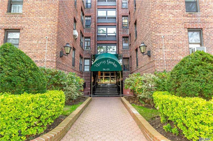 A comfortable 2 Bedroom apartment with smart layout on a green and quiet block in the heart of Rego Park with nice-sized hallway, eat-in kitchen, big living room. 2 sizable bedrooms tucked away for privacy, and hardwood floors. Fully renovated bathroom. Garage and laundry in the building. Close to all transportation, schools, and shopping. Low maintenance includes electric and gas.