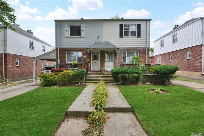 Colonial home situated on a quiet tree-lined street in the heart of Bayside! It features 2 bedrooms and 1.5 bathroom and finished basement. One car garage and a long driveway and a back yard. This location offers city conveniences with close proximity to major highways, close to shopping, houses of worship, and schools, parks and public transportation. A Must See!!!