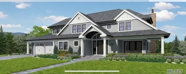 Completely NEW Plans enhanced for improved living. Stunning Hampton Shingle Style Residence In Prime Location, To Be Custom Built. Home Caters To A Comfortable Lifestyle With Easy, Open Floor Plan and Well Scaled Rooms with Desired Amenities. Walk-Out Lower Level. Builder will deliver completed house without pool. Pool may be separate negotiation. Appointment necessary to view property.