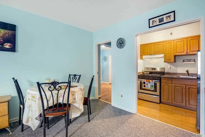 Light and airy studio perfectly situated just minutes from all Rockville Centre community have to offer, Dining, shopping, LIRR & more. The kitchen renovated 4-5 years ago, and the bathroom only 2-years-old. Laundry located in each building on the lower level. Assigned parking space. Just move right in and unpack. No flip tax, no sub-letting, and no pets. Bldg wired for Cable & Fios. Monthly maintenance includes taxes, heat, hot water, cooking gas, and common areas. Very low maintenance after basic star $291.98 including parking! (buyer must file & qualify for Star). AC 1-year-old, and the stainless steel refrigerator and gas stove/oven are less than 2-years-old, plus new carpet. Resident Super lives in F-Building.