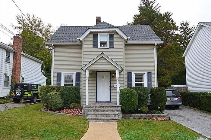 Charming Central Hall Colonial, A Perfect #starter home. #renovated 3 Bedroom 2.5 Bath. Living Room, Formal Dining Room, renovated eat in kitchen , Powder Room. Oversize Master Bedroom + Bath & Jacuzzi. 2 Additional Bedrooms, 1 Bath. Partial Finished Basement, Laundry. private backyard Perfect For Family Entertainments! JFK elementary #great neck North Middle & High #school. Easy commute to Manhattan