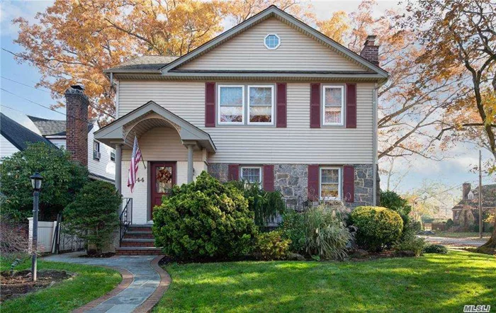 This Pristine Renovated & Expanded Colonial Features 4 Large Bedroom, 2.5 Bath In The Desirable Westwood Section Of Lynbrook. First Floor Features- An Open Concept Large Eat In Kitchen/ Wet Bar (Radiant Heated Floors) Leading Into The Family Room. Large Formal Living Room With Fireplace, Large Formal Dining Room & Powder Room. Second Floor Features -3 Large Bedrooms, Master Bedroom w/En-Suite & Walk In Closet. Full Bath, Separate Laundry Room. Gas Heating, Radiant In Kitchen, CAC, IGS & Indoor Speakers. Beautiful Hardwood Floors Throughout. Great Location Close Proximity To 2 Train Stations, Shopping, Public Transportation, Schools and Town. Low Taxes!