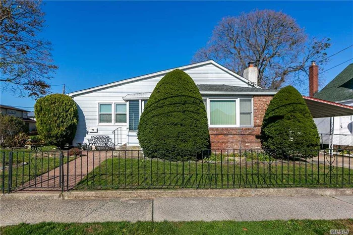 TURN KEY HOME!! COMPLETELY UPDATED 2 BEDROOM, 1. 5 BATHS RANCH WITH OPEN FLOOR PLAN, SPACIOUS LIVING ROOM WITH FIREPLACE, DINING ROOM, STAINLESS STEEL KITCHEN WITH GRANITE COUNTERS - SPACIOUS YARD ON CORONER PROPERTY, CARPORT & DRIVEWAY--CENTRALLY LOCATED TO BEACH, STORES & RESTUARANTS, , LIRR,