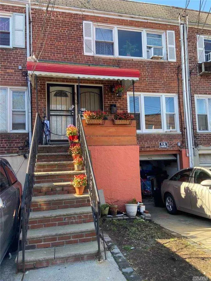 Incredible investment opportunity. Brick 2-family home plus walk-in basement, private driveway and garage. New kitchen bathrooms. First floor 2 bedrooms, normal dining room, living room with plenty of closets. Second floor 3 bedrooms, 1 bathroom. Walk-in basement with huge family room and one full bathroom. Close to J/Z/E train.