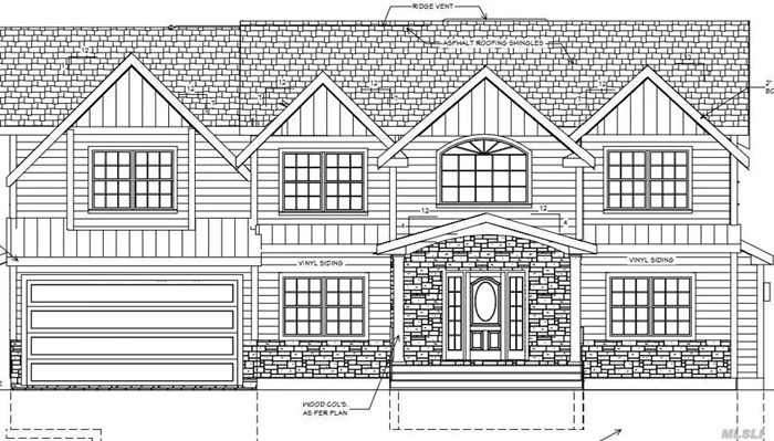 One of a kind! Stunning New Look! Time to Customize is now! This gorgeous, luxurious, new construction will be situated on an over-sized property in desirable North Syosset! This home boasts 5 large bedrooms and 4.5 baths, Pantry, mudroom, Laundry room on 2nd floor. 1 Master Suite is on the first floor and one on the 2nd floor. Radiant heated master bath floors, Gourmet EIK w/Island, Cabinets to the ceiling, hardwood floors. Vaulted entry, 9 ft basement ceiling w/ose, Batten Board exterior, 2 car garage and so much more! Call us to help you to create your dream home!! Village Elementary, Near RR and town, plenty of room for a pool! Photos are not exact but show builders workmanship.