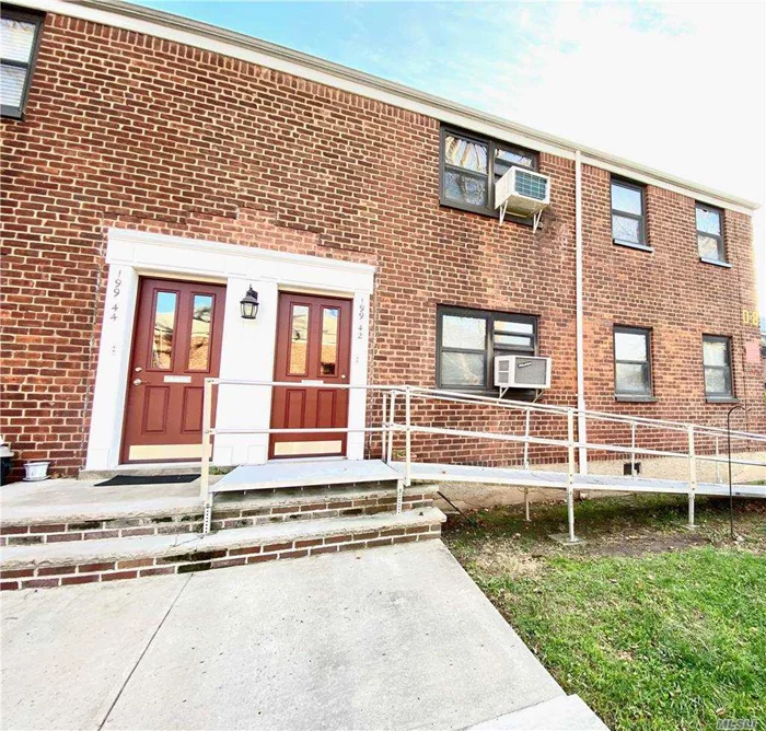 2nd Floor unit. Enjoy the peace, No one on top of you. 2 Bedrooms, 1 bath, L/R-D/R , kitchen. Large closet in L/R. Attic access with pull down stairs. Walk to Shopping on Utopia Pkwy, Restaurants, MTA Buses and more. Close to all highways, bridges, airports. Unit needs TLC. Minimum income of $47, 200 for cash purchase. For mortgage buyers need 20% down & 12 months mortgage payments in reserve.