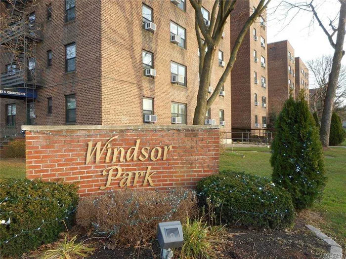 Huge 2 bedrooms in the beautiful Windsor Park Coop, a well manage development in Oakland Gardens/Bayside. The unit features undated large kitchen with stainless steel appliances, renovated full bathroom, huge living room, nice size 2 bedrooms, whole unit has been fresh painted. The unit is located in the back of the building looking out unobstructed view to east! Low maintenance charge, 3 new ACs, all new windows, new intercom. Private/designated Outdoor parking space available/No waiting. Bus and express bus stop right outside the building, walk to shopping, library, alley pond park. Zone for PS205, MS74, blue ribbon schools.
