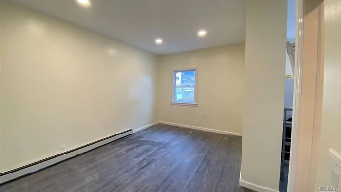 New renovated 650 SF one bedroom Apt with completed new windows and new appliances as well. 3 min to the subway and 1 min to bus, convenient to all. No pets!