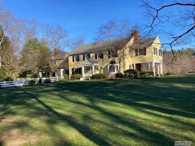 Graceful Driveway and Courtyard Entrance Leads to this Perfectly Updated 6 Bedroom Colonial. Spacious and Light- Filled Principal Rooms feature Tieless Details and Hardwood Floors. The Formal Living Room Overlooks Both the Front Courtyard and Rear Garden. The Formal Dining Room, Den and Entertainment Room are Perfect for Everyday Use and Gracious Entertaining. Features Includes an Updated Kitchen with Breakfast Area, Lower Level Game/Exercise Room, 3 Car Detached Garage and Large Gunite Pool. The Property Boasts a Covered Porch and Patio Overlooking Manicured Lawns and Gardens. New 3 Zone A/C. Move Right In and Enjoy Country Living.